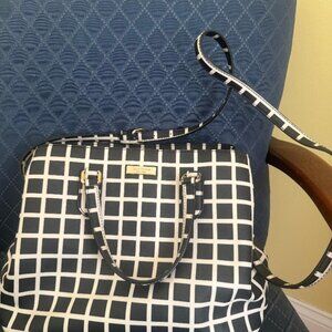 Vintage Kate Spade Vinyl Black and White Handbag